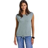 Street One Dames Shirt met decoratieve banden in Blauw, in size: 34