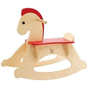 Hape Grow-with-me Rocking Horse, Kids Wooden Rocking Horse, Balanced Ride-On Pony with Adjustable Backrest and Guardrail