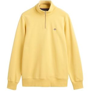 GANT REG Shield Half Zip Sweat, Dusty Yellow, L