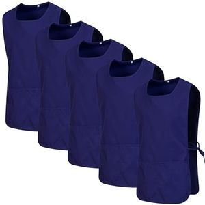 MISEMIYA - Verpakking van 5 stuks - reinigingsschort, laboratoriumuniform, kliniek, medische reiniging 5-3301, Paars 68, XL