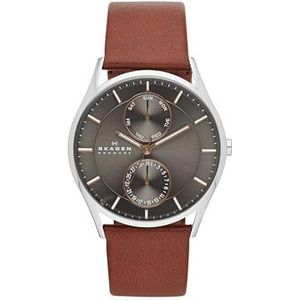 Skagen Holst Chronograph Medium Bruin Multifunctioneel horloge van leer