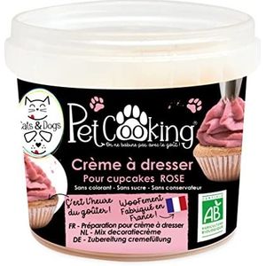 PET COOKING Mix crème voor cupcakes, 150 g, roze