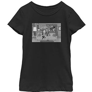 Marvel Meisjes korte mouw Classic Fit T-shirt, zwart, 128 cm