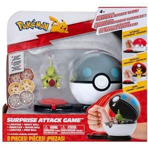 Pokémon PKW3171 - Surprise Attack Game Single Pack - Larvitar met zware bal, officiële figuur met bal