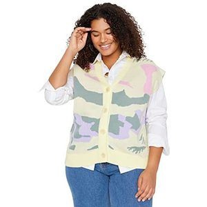 TRENDYOL Dames TBBAW23DN00007/Sari Sweater, geel, 3XL, geel, 3XL