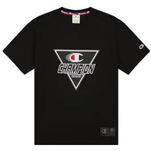 Champion Legacy Modern Sport (220366) - Stretch Jersey SS Crewneck T-shirt, Zwart (NBK), XS Modern Sport Heren FW24, zwart (Nbk), XS