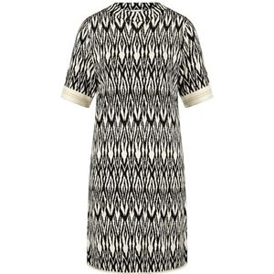 GERRY WEBER jurk gebreid, zwart/goud/Ikat Small/Aop, 44