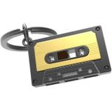 Metalorfose MTM219-04 sleutelhanger, cassette, zwart en goudkleurig, Noir et Or, Eén maat, 34