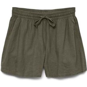 Vero Moda Linn Korte Broek - Groen - 55% Linnen 45% LENZING™ ECOVERO™ Viscose