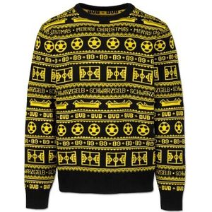 Borussia Dortmund Unisex Kids BVB-kersttrui 2020 trui, zwart geel, 140