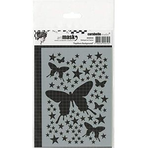 Carabelle Studio A6 Masker Stencil-Vlinders Achtergrond, Wit/Transparant