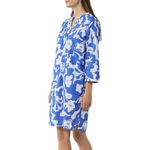 Jurk - Katoen - Bloemenprint - Knielengte - Driekwart Mouw