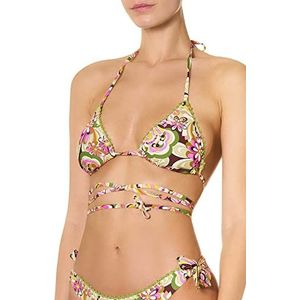 Goldenpoint Dames bikini badpak triangle glijbeha glamping, Veelkleurig., 80B