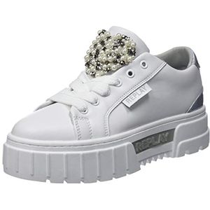 Replay Dames Disco Vanity Sneaker, 061WHITE, 35 EU