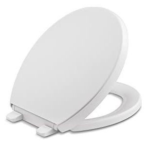 KOHLER K-4009-0 Onthullen Rustig Sluiten met Grip-Strakke Bumpers Ronde Voorkant Toiletstoel, Wit