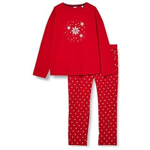 ESPRIT Dames X-mas Nw Sus pyjama L-slv pyjama set, dark red, 34