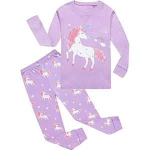 CM-Kid per Bambini, Pigiami Pyjama-set voor meisjes, Eenhoorn, 5 Jaar