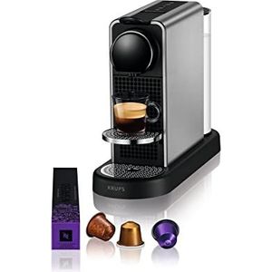 Krups Nespresso Citiz Platinum Koffiepadmachine, espressokoker, 4 kopmaten, warmwaterfunctie, intuïtieve ontkalking, Titiane YY5077FD