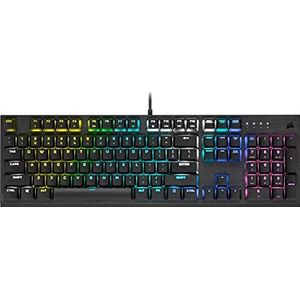 Corsair K60 RGB PRO LOW PROFILE Mechanisch gamingtoetsenbord (CHERRY MX Low Profile SPEED: snel en zeer nauwkeurig, zwaar aluminium, RGB-achtergrondverlichting) QWERTY, zwart