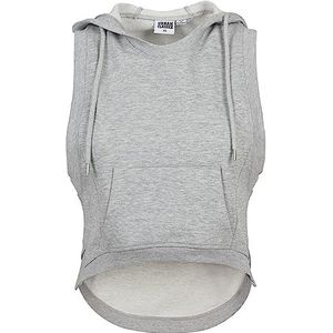 Urban Classics Dames sportsweatshirt Dames Hooded Terry Tank, grijs (Grey 00111), XL