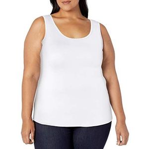 Amazon Essentials Plus Size Tank T-Shirt, Wit, 2X