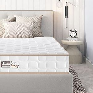 BedStory Eenpersoons matras, 3FT verenmatras, 90 x 190 x 14 cm