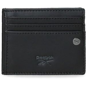 Reebok Switch kaarthouder zwart 9,5 x 7,5 cm leer, Zwart, Eén maat, kaartenetui