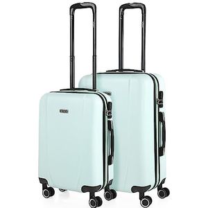 ITACA - Kofferset - Koffer Set Aanbiedingen Hard Case. Grote koffer met harde schaal, middelsterke koffer en handbagage. Kofferset met hangslot combinatie TSA 71115, mintgroen, Mint Groen, 2 valigie