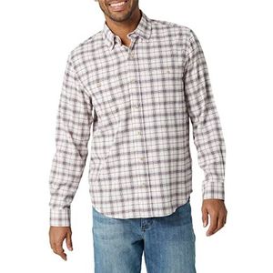 Wrangler Authentics Cloud flanellen overhemd voor heren, met button-down-kraag, Potent Purple (Purple), maat XL