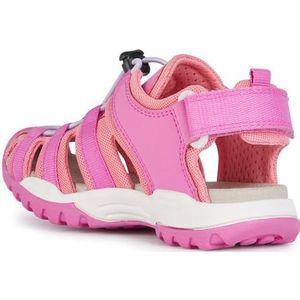 Geox J Borealis Girl B Sandalen voor meisjes, Fuchsia Lt Coral, 24 EU