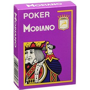 Modiano Speelkaarten 484 - Poker Cristallo, 4 index lila