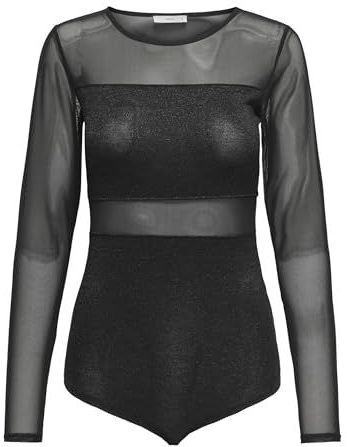 Only - Esther Glitter - Bodysuit - Lange Mouwen