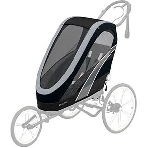 Cybex stoelpakket voor multisport-aanhanger van ZENO, vanaf ca. 6 maanden - ca. 4 jaar, max. 111 cm en 22 kg, stoeleenheid voor multisport-kinderwagen, All Black