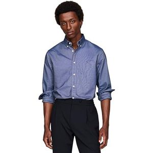 Tommy Hilfiger Oxford overhemden voor heren met korte mouwen in normale pasvorm, heren button-down overhemden met korte mouwen Oxford overhemden in normale pasvorm, herenoverhemden met knopen,