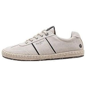 Pepe Jeans Heren Tourist Vegas Linnen Sneaker, Ecru, 41 EU