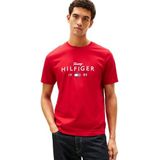 Tommy Hilfiger Mannen merk liefde grote Hilfiger TEE MW0MW41455 S/S T-Shirt, ROOD, XS, Rood (Medium Rood), XS