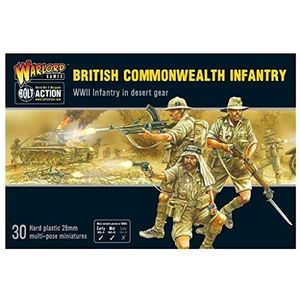 British Commonwealth Infantry - 28mm schaal plastic miniaturen voor boutactie door Warlord Games - Zeer gedetailleerde miniaturen uit de Tweede Wereldoorlog voor tafel-top Wargaming