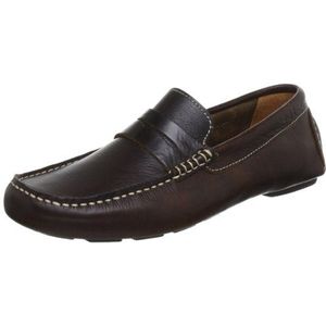 SELECTED HOMME Heren Sel Cano Leather Slipper, Braun, 43 EU