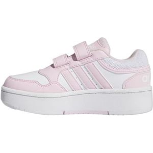 adidas Hoops 3.0 Bold Shoes, lage schoenen zonder voetbal uniseks kinderen, meerkleurig (Ftwr White Clear Pink Clear Pink), 34 EU