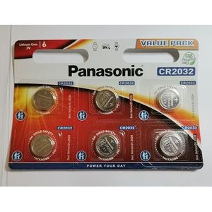Panasonic Blister Lithium-knoopcellen, CR2032, 6 stuks