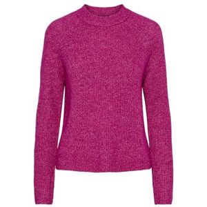PIECES Vrouwelijke trui geribbeld, festival fuchsia, S