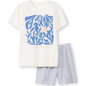 CALIDA Kids Sea Pyjamaset voor meisjes, Star White, 140 cm