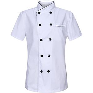 Misemiya - Koksjas voor dames – uniformen van Chef dames – koksjas dames – uniform – Ref.8441, Chef Jackets 8441 – wit, 3XL