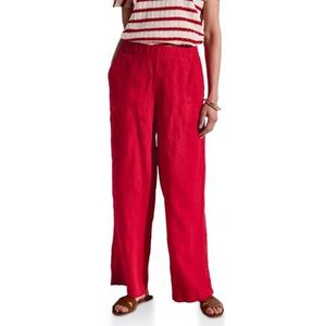 Street One - Wide Legs - Linnen Broek - Rood - Dames