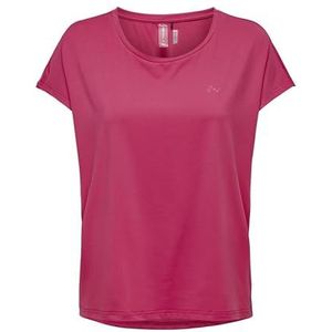Only Play T-shirt voor dames, losse sporttop, Raspberry Sorbet, S