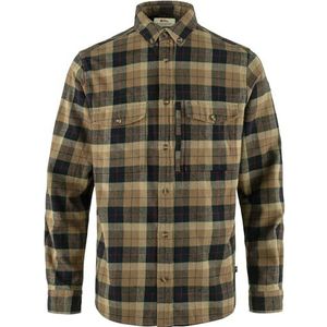 Fjallraven 88398-227-555 Värmland Heavy Flannel Shirt M Shirt Heren Dark Sand-Dark Navy Maat XL, Dark Sand-Dark Navy, XL