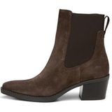 Marc O'Polo - Enkellaarsjes - Bruin - Leer - Blokhak