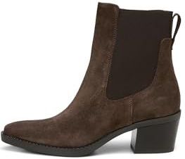 Marc O'Polo - Enkellaarsjes - Bruin - Leer - Blokhak