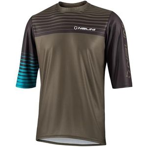 NALINI New Hill T-shirt voor heren, Bruin/Zwart, XS