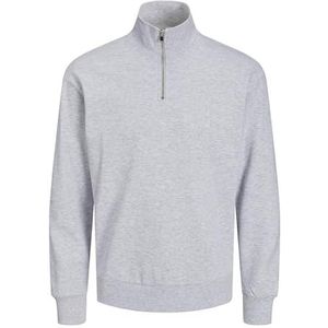 JACK & JONES Jjebradley Sweat Half Zip Noos Sweatshirt voor heren, lichtgrijs gem., S